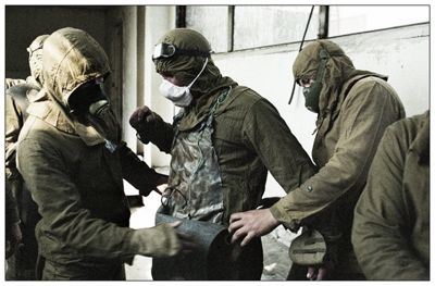 фотография ликвидаторов аварии на Чернобыльской АЭС